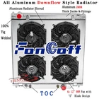 4 Row Radiator Shroud Fan For 2005-2007 Ford F250 F350 F450 F550 6.0L 6.8L AT