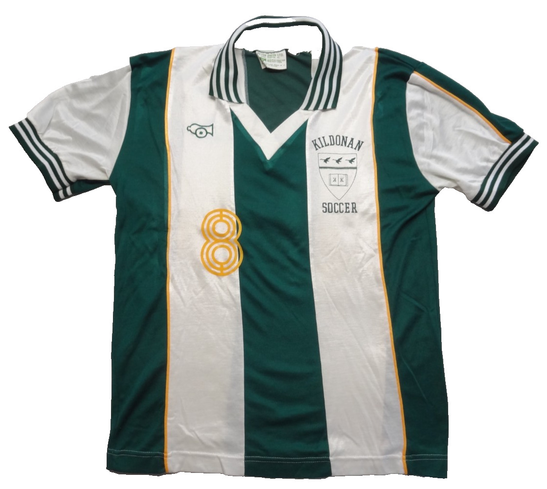 Peter Green M VTG Kildonan Soccer Futbol Club Striped Polo Shirt 70s 80s USA