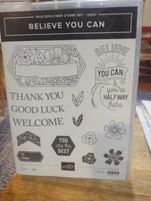 Stampin Up Believe You  Photopolymer Unmounted Stamp Set