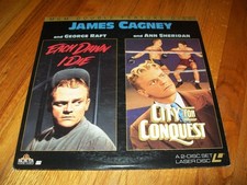 EACH DAWN I DIE and CITY FOR CONQUEST 2-Laserdisc LD JAMES CAGNEY DOUBLE FEATURE