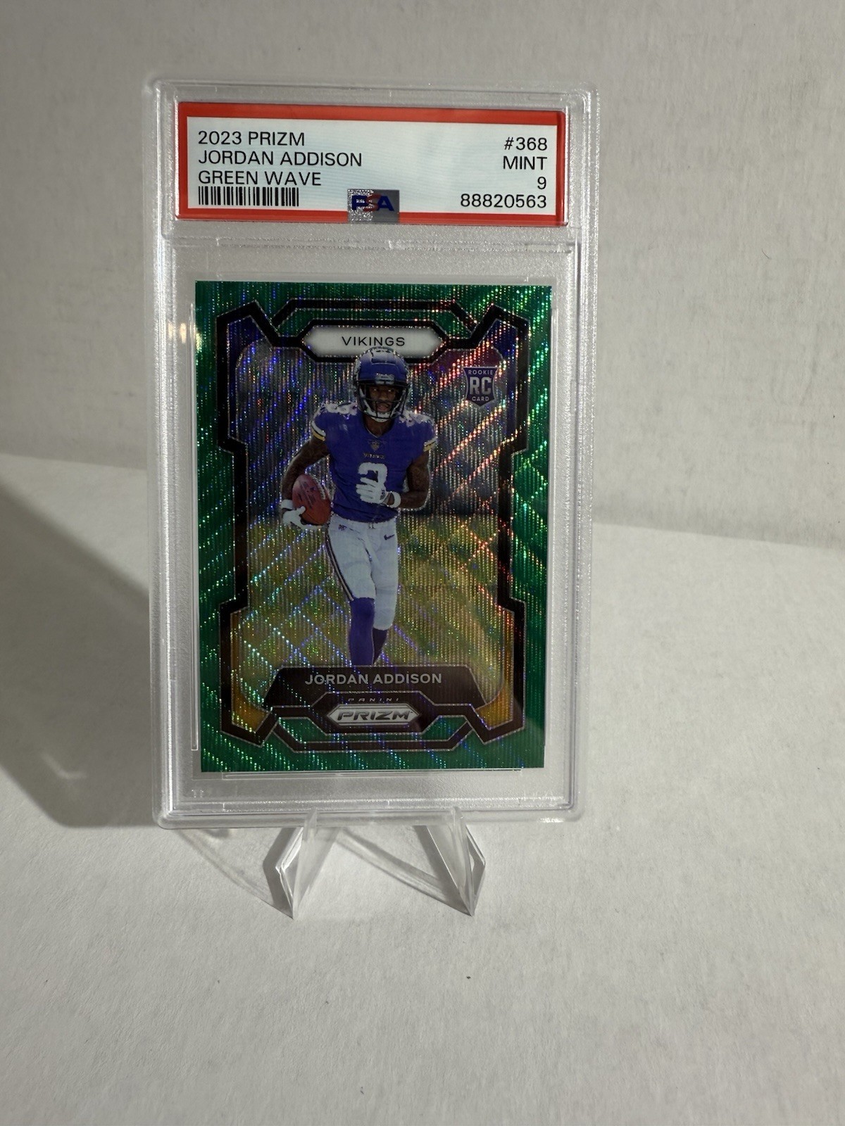 2023 Panini Prizm - PSA 9 Jordan Addison RC #368 Green Wave Prizm