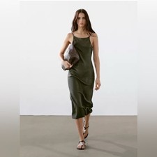 Nanette Lepore Olive Green Slip Dress