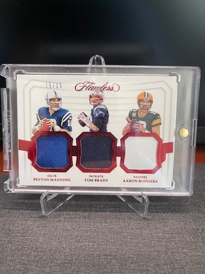 2020 Panini Flawless - Manning, Brady (Game-worn patch), Rodgers - 15/15