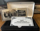 2009 $1 Trillion Dollar Bill 1 Troy LB .999 Silver Note Westminster Mint w/ Box