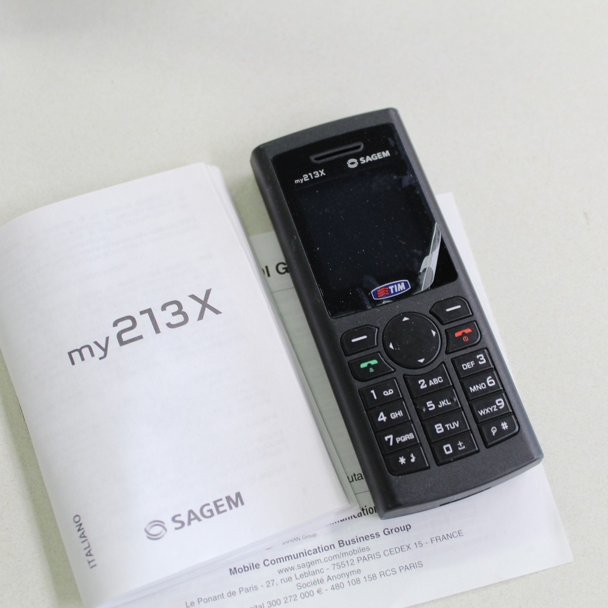 Rare Vintage SAGEM my213x TIM Phone Black International In Box