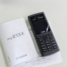 Rare Vintage SAGEM my213x TIM Phone Black International In Box Bundle