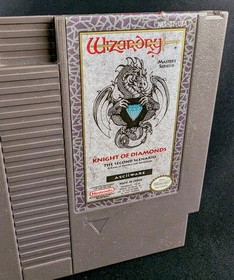 Wizardry: Knight of Diamonds Second Scenario Nintendo NES Cartridge TESTED