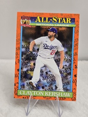 Topps 2026 Topps Clayton Kershaw Dodgers All-Star Insert #91AS-30 /25