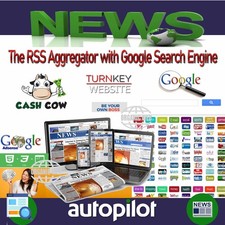 Turnkey Autopilot News Aggregator Website W Google Search Engine- Adsense Ready