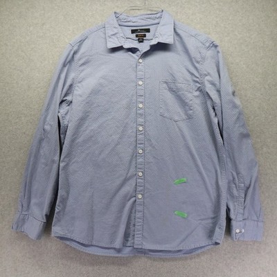 Marc Anthony Shirt Mens XL Slim Fit Casual Pocket Button Up Blue Long Sleeve