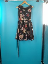 Rise Boutique Embroidered Floral Dress Lace Overlay Size UK 10 EU 38