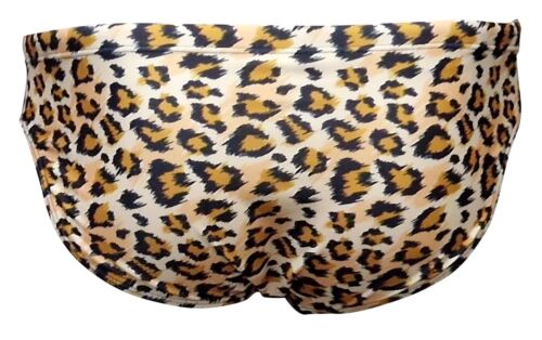 ACCLAIM Classic Leopard Print Sports Fit 6 cm Brief Swimming Trunks Mens 2025 - Picture 7 of 7