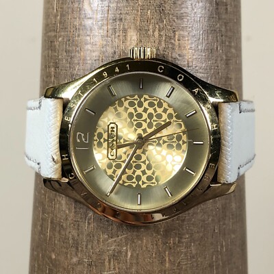 Coach Gold Women CA.69.3.34.0705 Dress 36mm Leather Quartz Analog