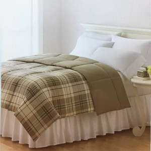 Home Classics Twin Down Alternative Comforter Reversible Khaki Tan