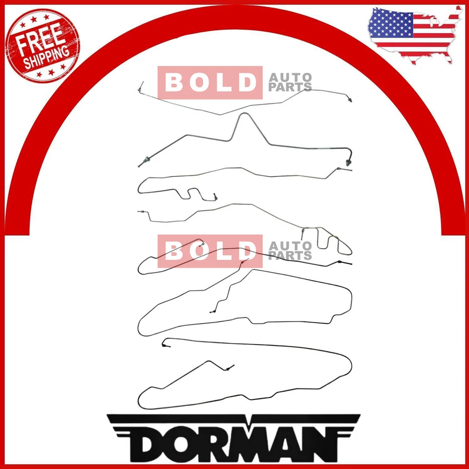 Комплект тормозной магистрали из нержавеющей стали Dorman для 03–07 Ext Cab Silverado Sierra 2500HD - Изображение 2 из 4