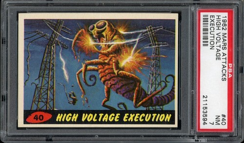 1962 Topps Mars Attacks #40 High Voltage Execution — PSA 7