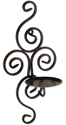 Juego de dos (2) ** PAR DE APLIQUES DE VELA CLÁSICOS DE HIERRO DE 13" ** NUEVO EN CAJA - Imagen 4 de 12