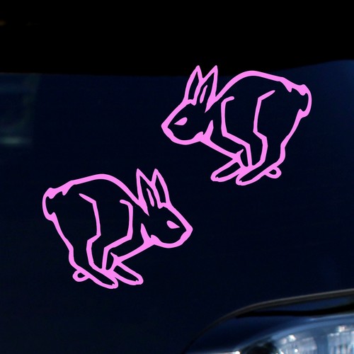 Rabbit Sticker - 2 Pack - Easter Bunny Decals - Picture 7 of 7