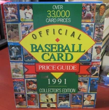 1991 OFFICIAL BASEBALL CARD PRICE GUIDE TOM OWENS HARDCOVER BOOK