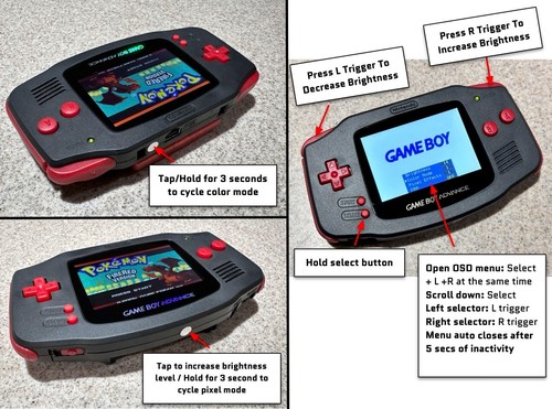 Nintendo Game Boy Advance GBA Gelb System 101 Hell Hintergrundbeleuchtung IPS V5 LCD BUTTON - Bild 6 von 6
