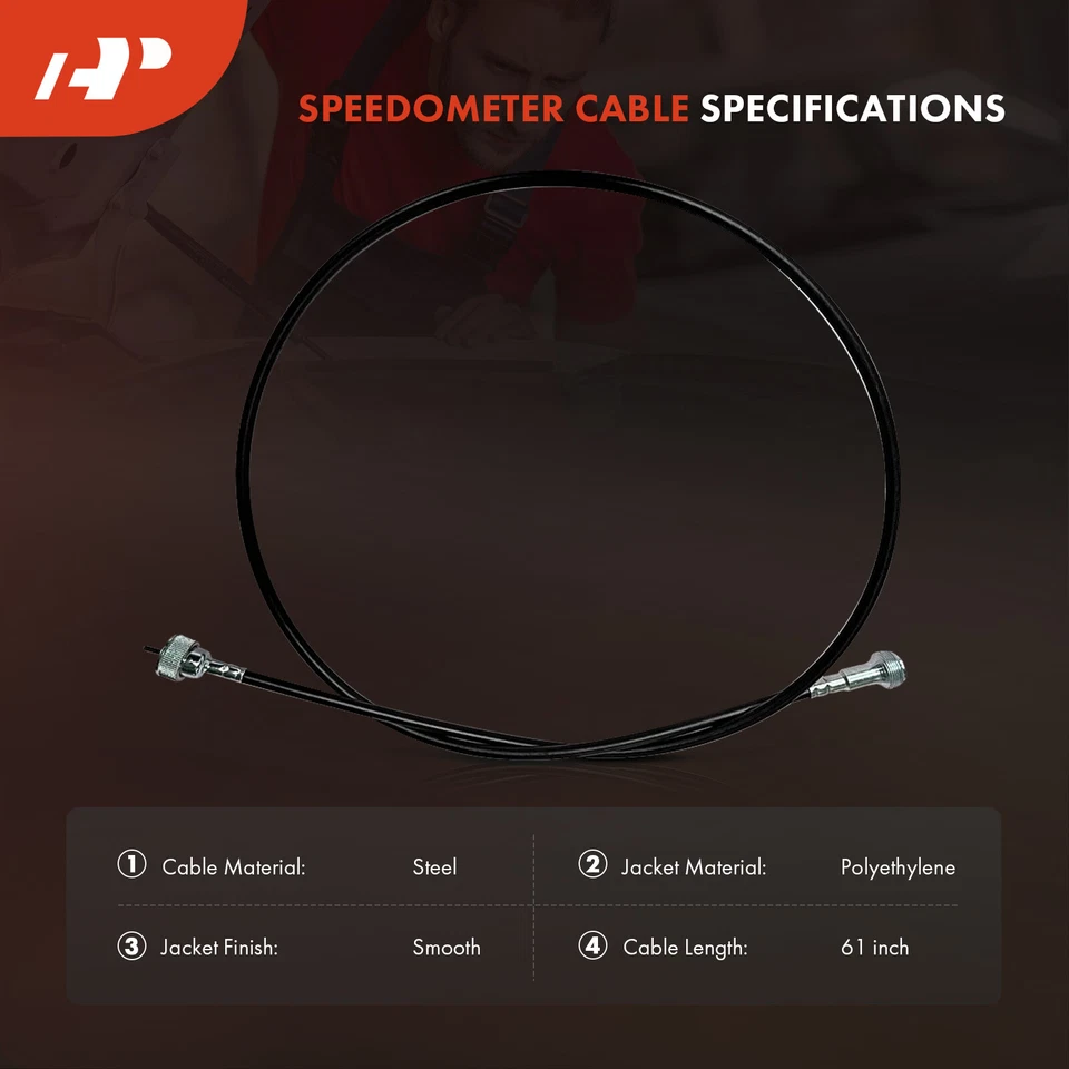 Cable de velocímetro A-Premium 61 pulgadas para Chevy Express 1500 G30 GMC G1500 Pontiac Foto 3 de 4