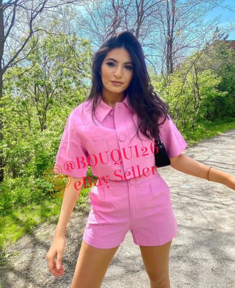 ZARA BERMUDA MUJER NUEVA DARDA SHORTS CUBIERTA BOTÓN ROSA XS-XL REF: 3180/154