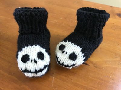 hand knitted baby booties