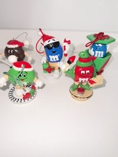 Vtg Mars Inc. Lot of 5 M&Ms Plastic Christmas...
