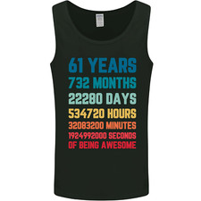 61st Birthday 61 Year Old Mens Vest Tank Top