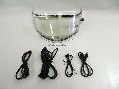 GMAX Double Lens Clear Electric Helmet Shield w/ Cords Fits 11S   72-3347 