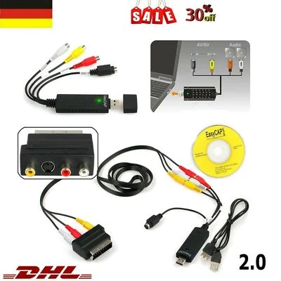 Adaptateur convertisseur USB audio/vidéo pour numérisation et montage vidéo VHS- - Photo 1/4