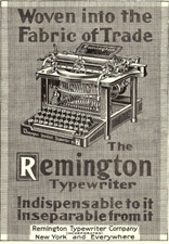 c1900 REMINGTON TYPEWRITER COMPANY NEW YORK VINTAGE ADVERTISEMENT Z934 thumbnail