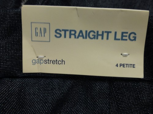 GAP Stretch Pants Straight Leg Heather Black Grey SZ 4 Petite NWT Office Work - Picture 8 of 10