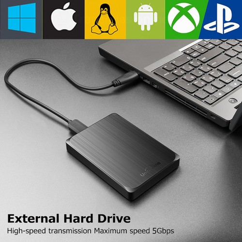 UnionSine 320GB 500GB 1TB Tragbare Externe Festplatte Spiellagerung TV Aufnahmen - Afbeelding 2 van 12