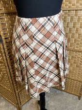 SEARS WOOL PLAID PLEATED SKIRT Y2K Schoolgirl Size XS