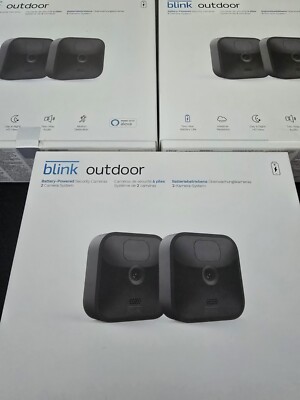 Blink Outdoor Wireless 2-Kamera Überwachungssystem & Modul 2 Jahre Akkulaufzeit