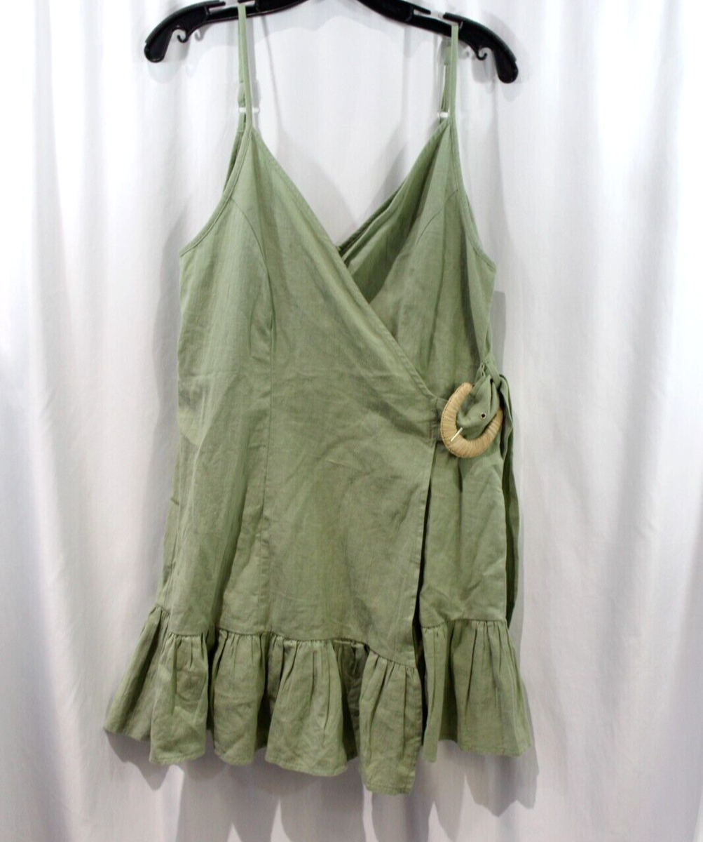 Asos Womens Green Cotton Linen Wrap Dress 12 | eBay Asos Womens Green Cotton Linen Wrap Dress 12 | eBay