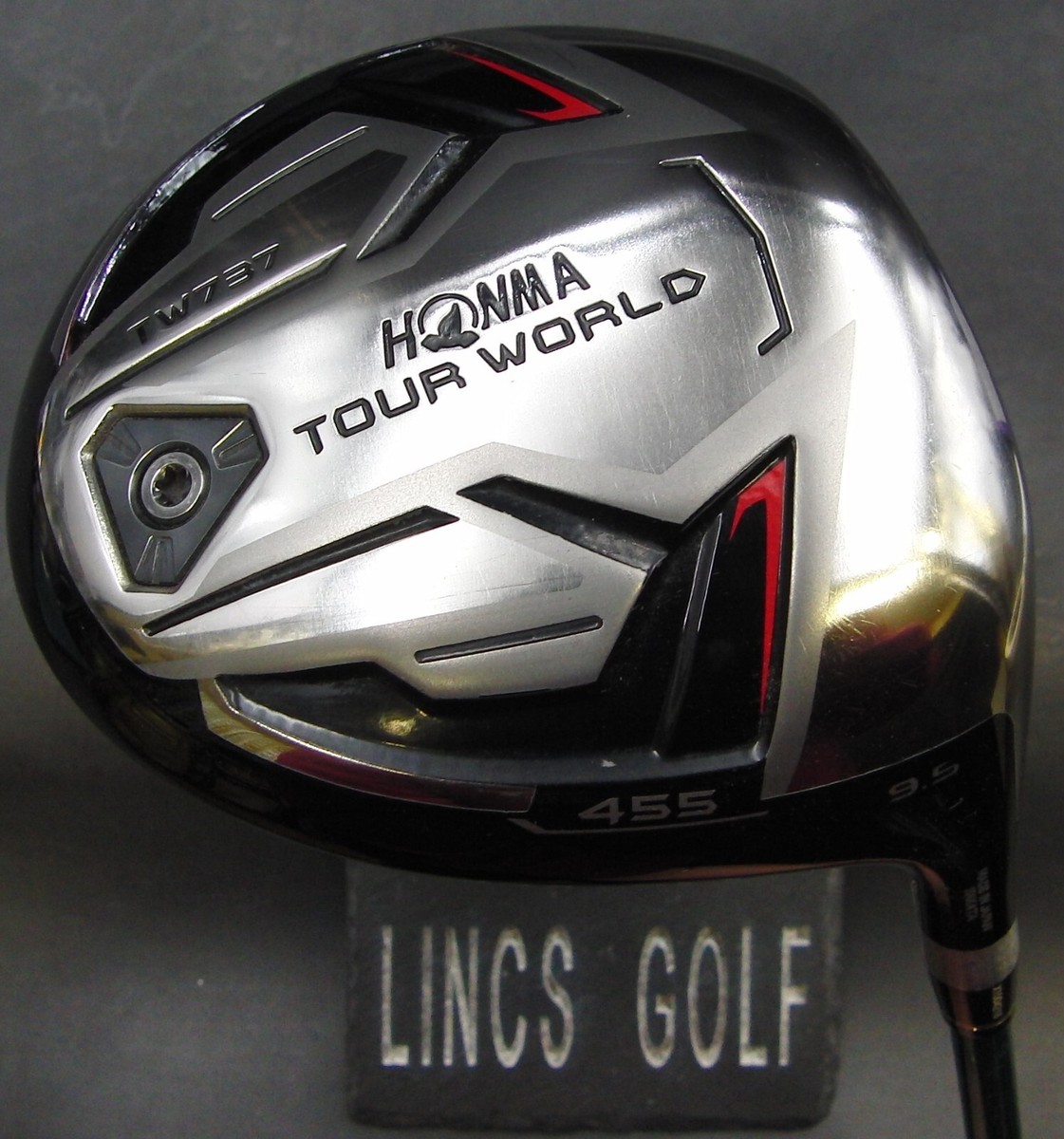 Honma Tour World TW737 455 9.5° Driver Stiff Graphite Shaft Golf Pride Grip Honma Tour World TW737 455 9.5° Driver Stiff Graphite Shaft Golf Pride Grip
