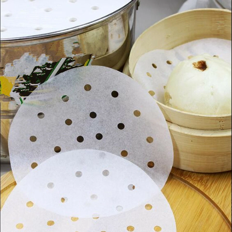 100 Stück Einweg Runde Papiere Pergament Einlagen Luft Friteuse Antihaft