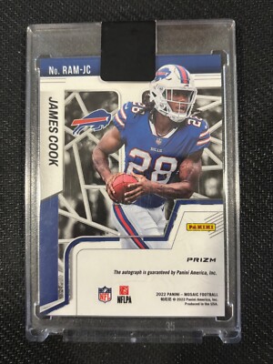 2022 Panini Mosaic - Rookie Autographs Mosaic James Cook #RAM-JC