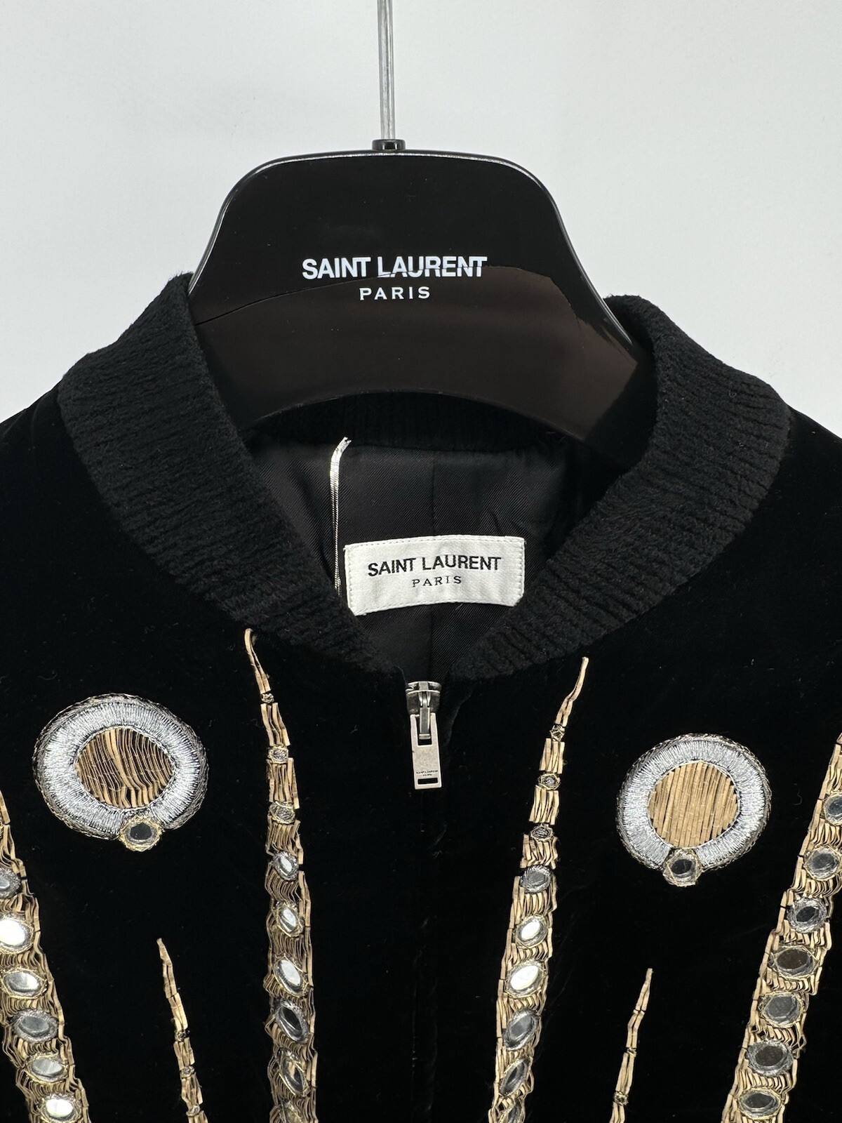 Giacca Saint Laurent con ricamo jukebox EU 46 RRP £7900