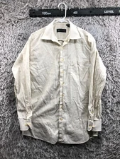 Maxxim Shirt Size 16L Mens Long Sleeve Yellow/Cream/OffWhite Grid Check