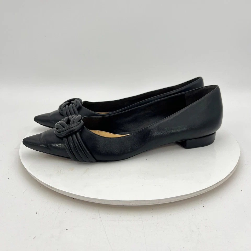 Zapatos planos Alexandre Birman para mujer talla EU 39.5 US 9 negros punta puntiaguda sin cordones Foto 2 de 4