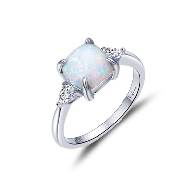 *BRAND NEW* Sterling Silver Platinum-Bonded 3.41CTW Three-Stone Engagement Ring