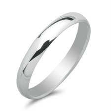 81stgeneration Sterling Silver Ring Plain Wedding Band Simple Court Stackable