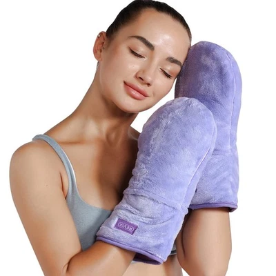 REVIX Microwavable Heating Mittens for Hand and Fingers to Relieve Arthritis Orchid