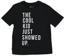 NEW Tucker + Tate Boys Size 4 Black Cool Kid Short Sleeve Graphic Tee T Shirt