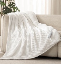 Electric Heated Throw Blanket, Silky Soft Flannel Sherpa Heating Blanket Throw