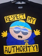 Medium South Park Cartman Respect My Authority Comedy Central Throwback T Shirt 