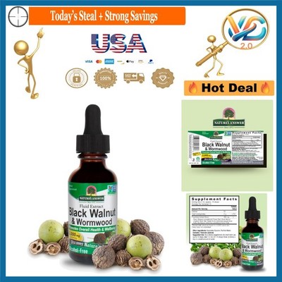 Nature's Answer Black Walnut Wormwood Complex 2000mg  Non-GMO